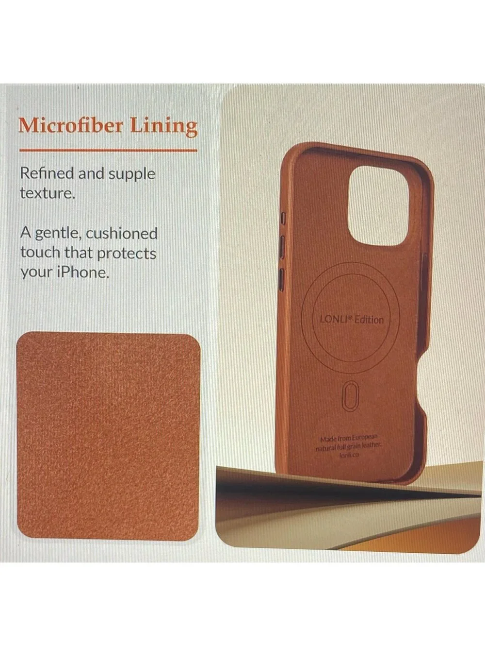 Lonli Edition Leather Case for iPhone 16 Pro Max Saddle Brown